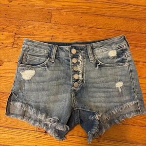 Low Rise Denim Shorts